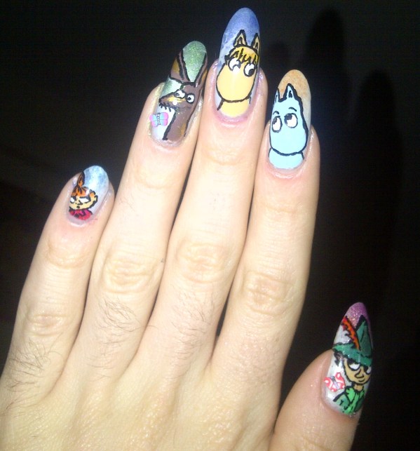 best city nails nail art moomins 2
