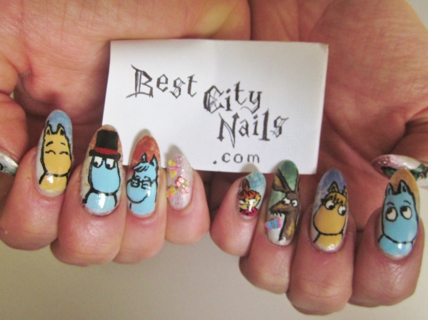 best city nails nail art moomins 3